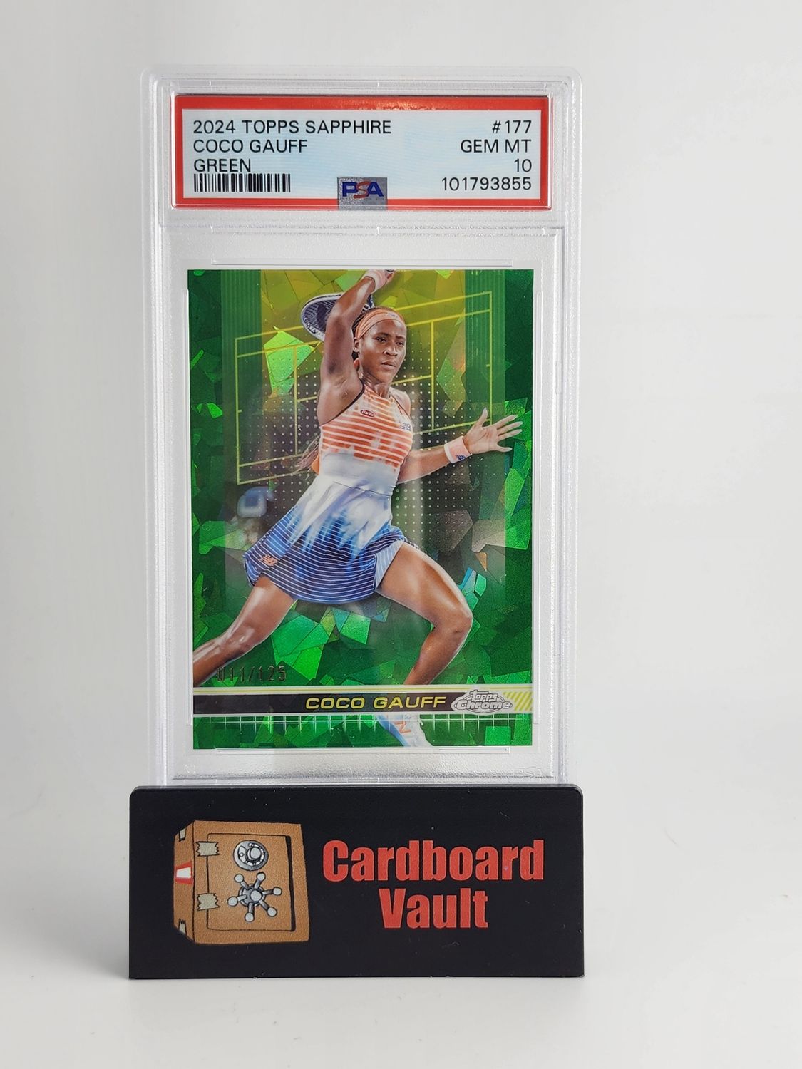 2024 Topps Sapphire Coco Gauff #177 Green 011/125 PSA 10 101793855