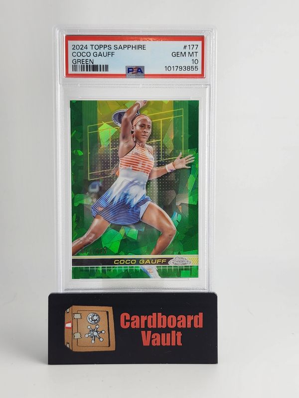 2024 Topps Sapphire Coco Gauff #177 Green 011/125 PSA 10 101793855