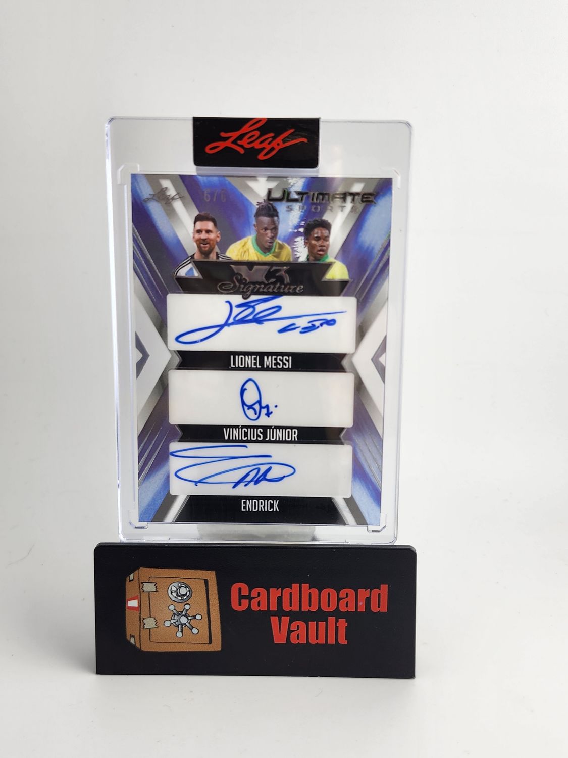 2024 Leaf Ultimate Sports 3 Signature Lionel Messi Vinicius Junior Endrick #USX-4 6/6
