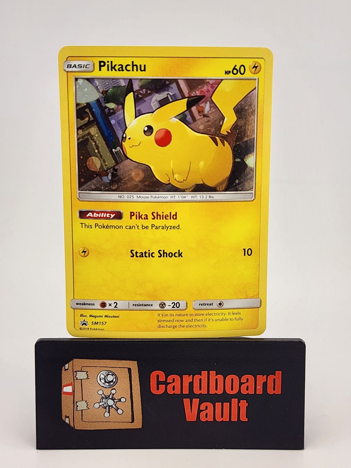 2018 Pokémon Pikachu SM157 Black Star Promo