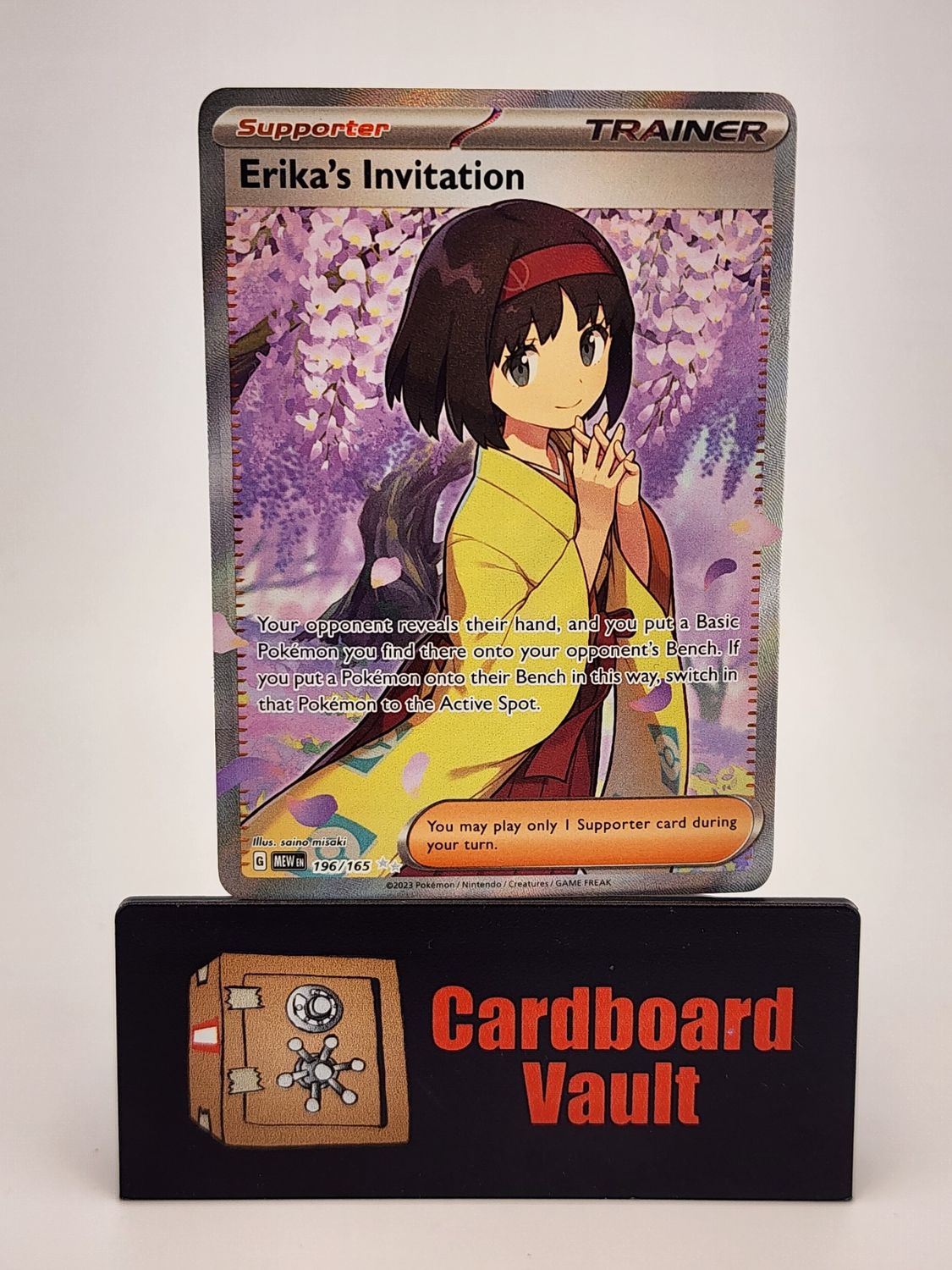 2023 Pokémon Erika&#39;s Invitation Full Art 196/165