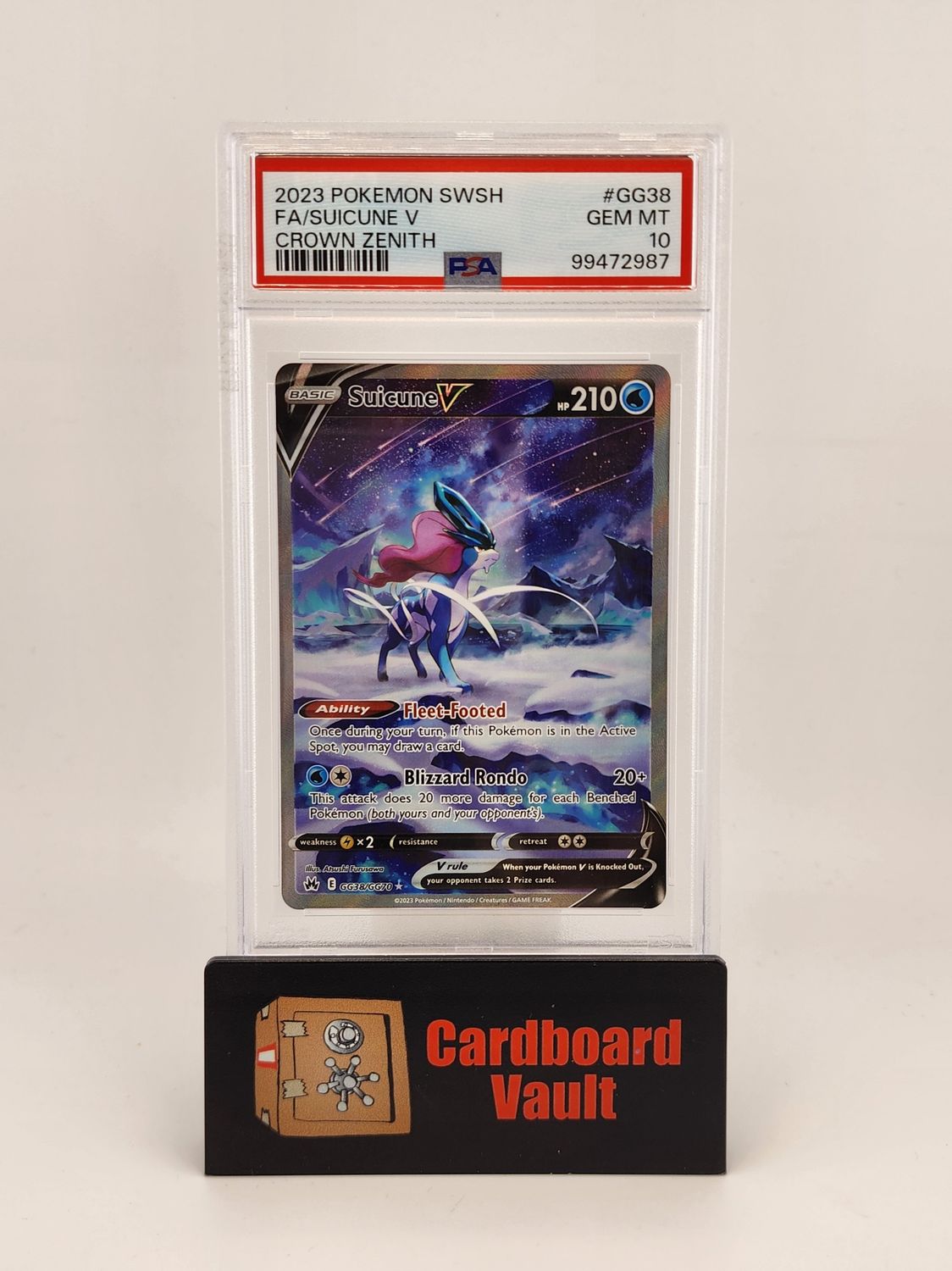 2023 Pokémon Suicune V Full Art GG38/GG70 PSA 10 99472987