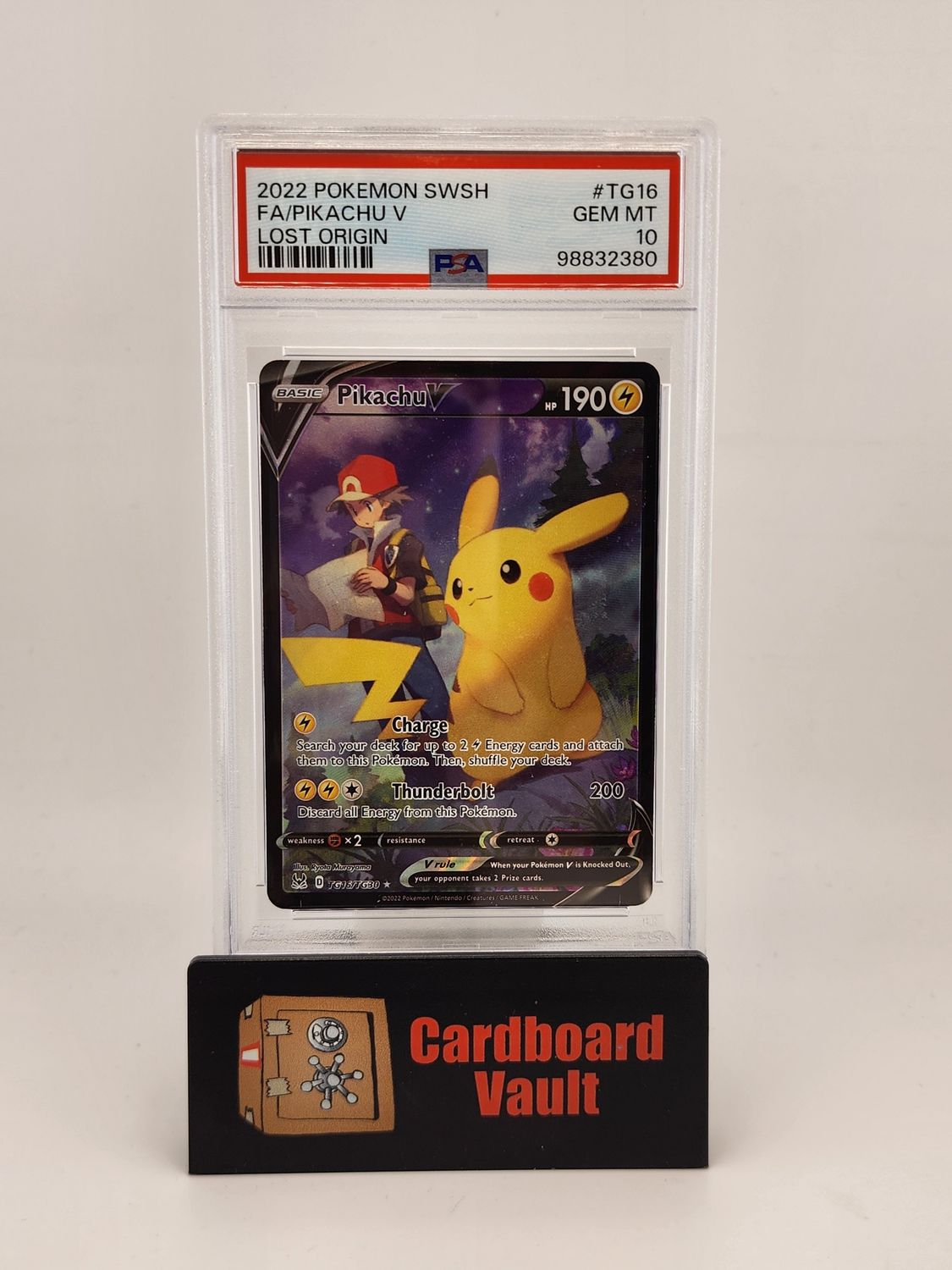 2022 Pokémon Pikachu V Full Art TG16/TG30 PSA 10 98832380