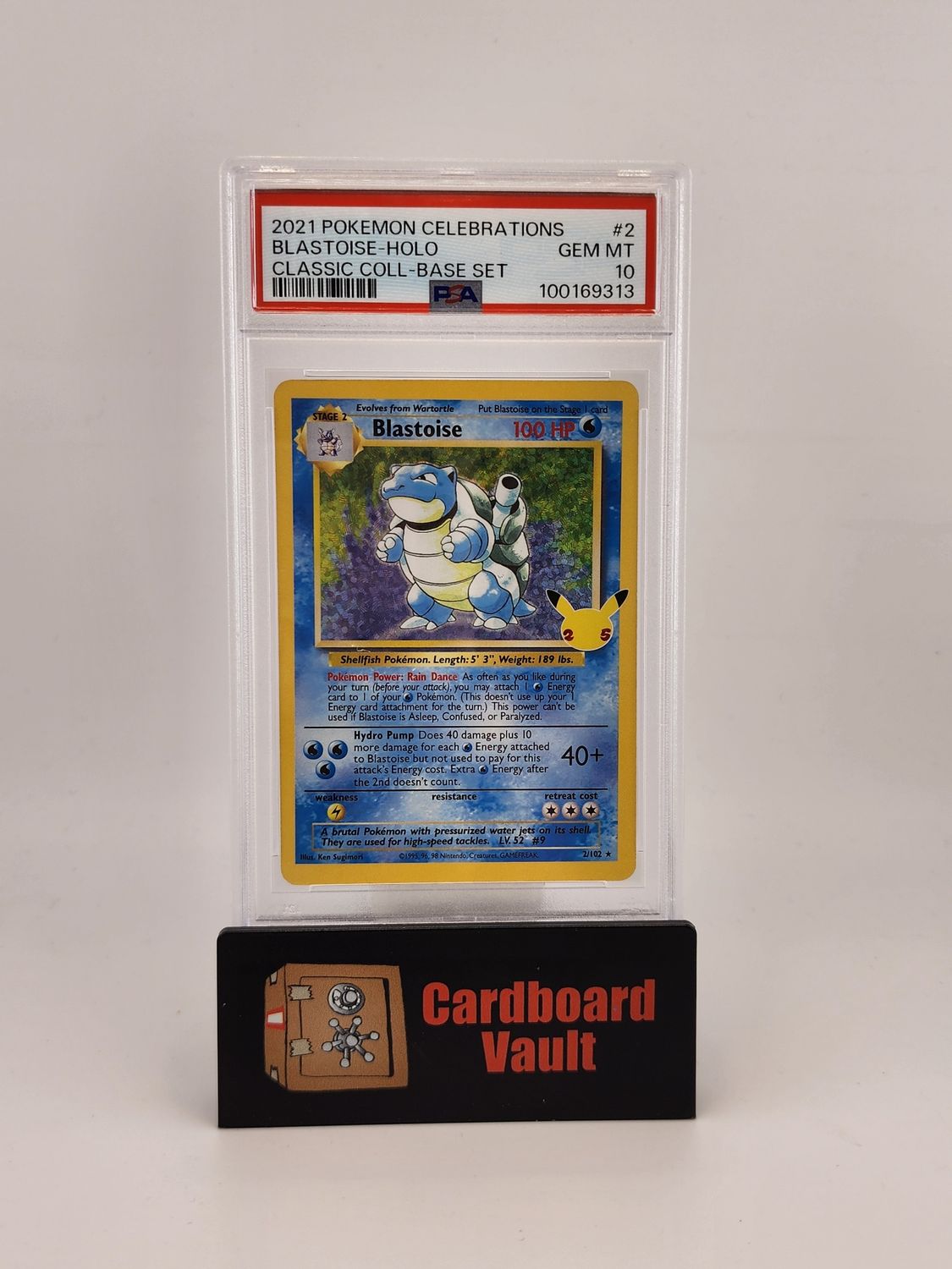 2021 Pokémon Blastoise Holo Celebrations 2/102 PSA 10 100169313