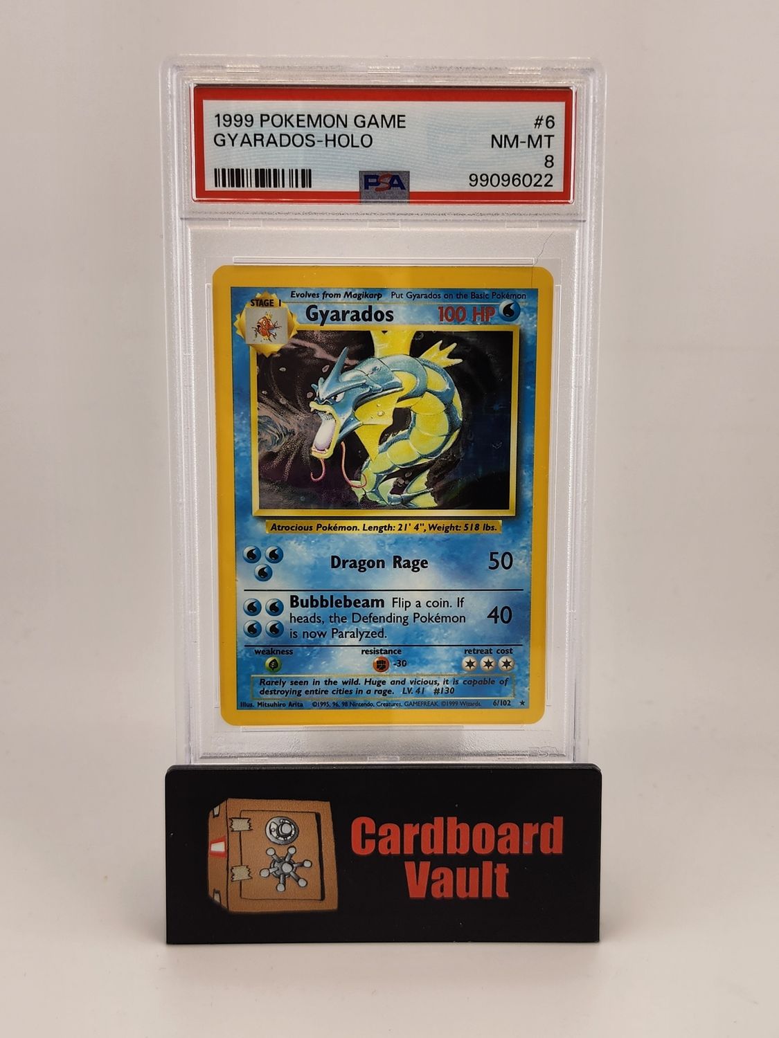 1999 Pokémon Gyarados Holo 6/102 PSA 8 99096022