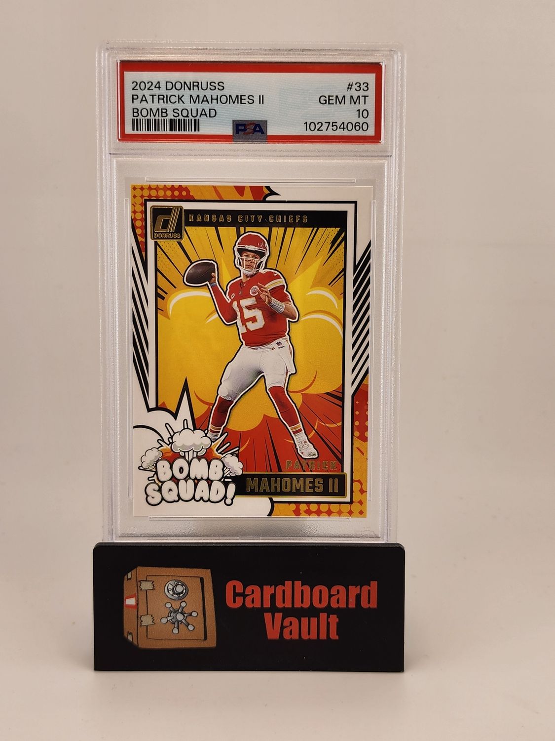 2024 Donruss Patrick Mahomes II Bomb Squad #33 PSA 10 102754060