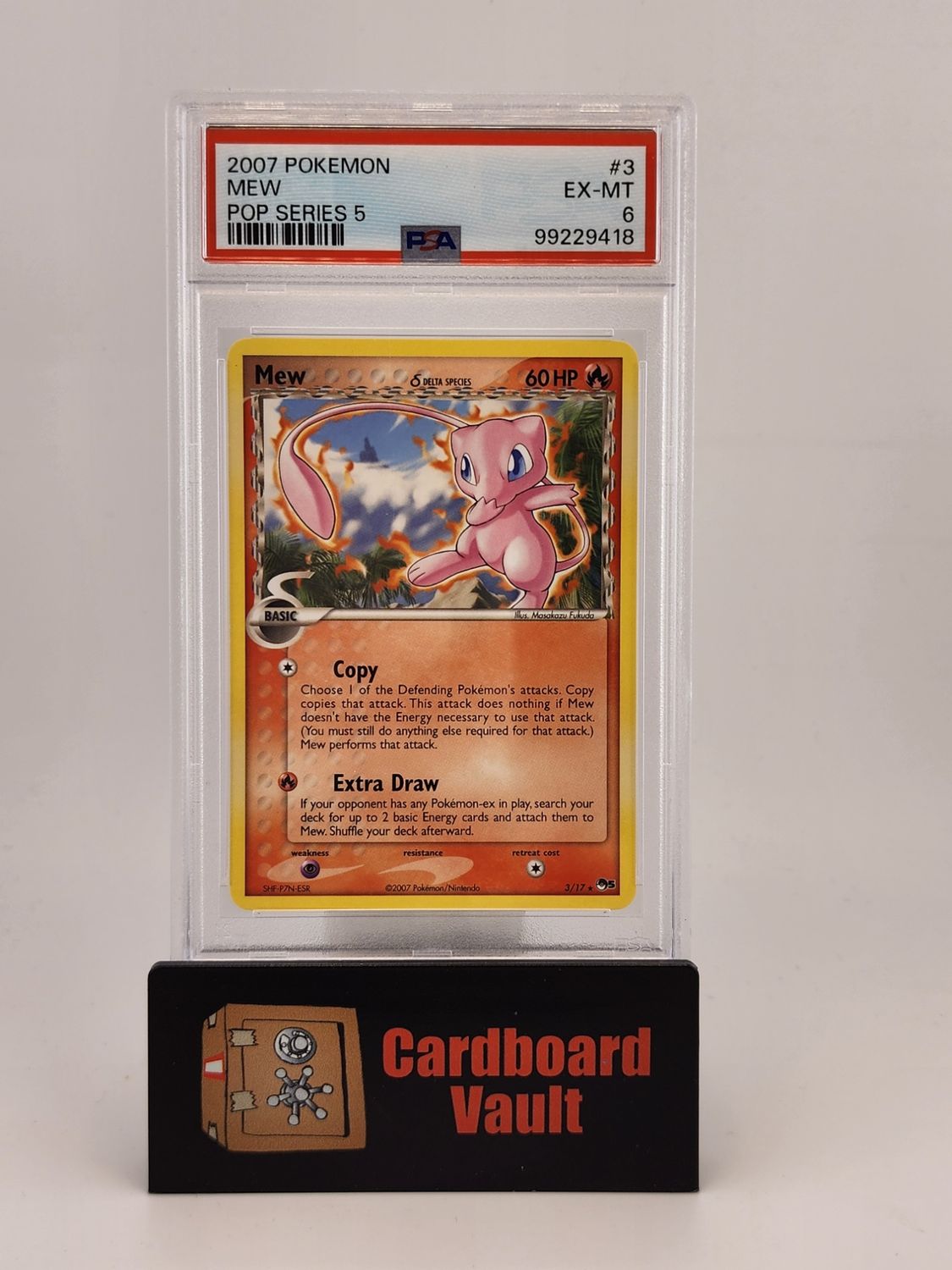 2007 Pokémon Mew Pop Series 5 3/17 PSA 6 99229418
