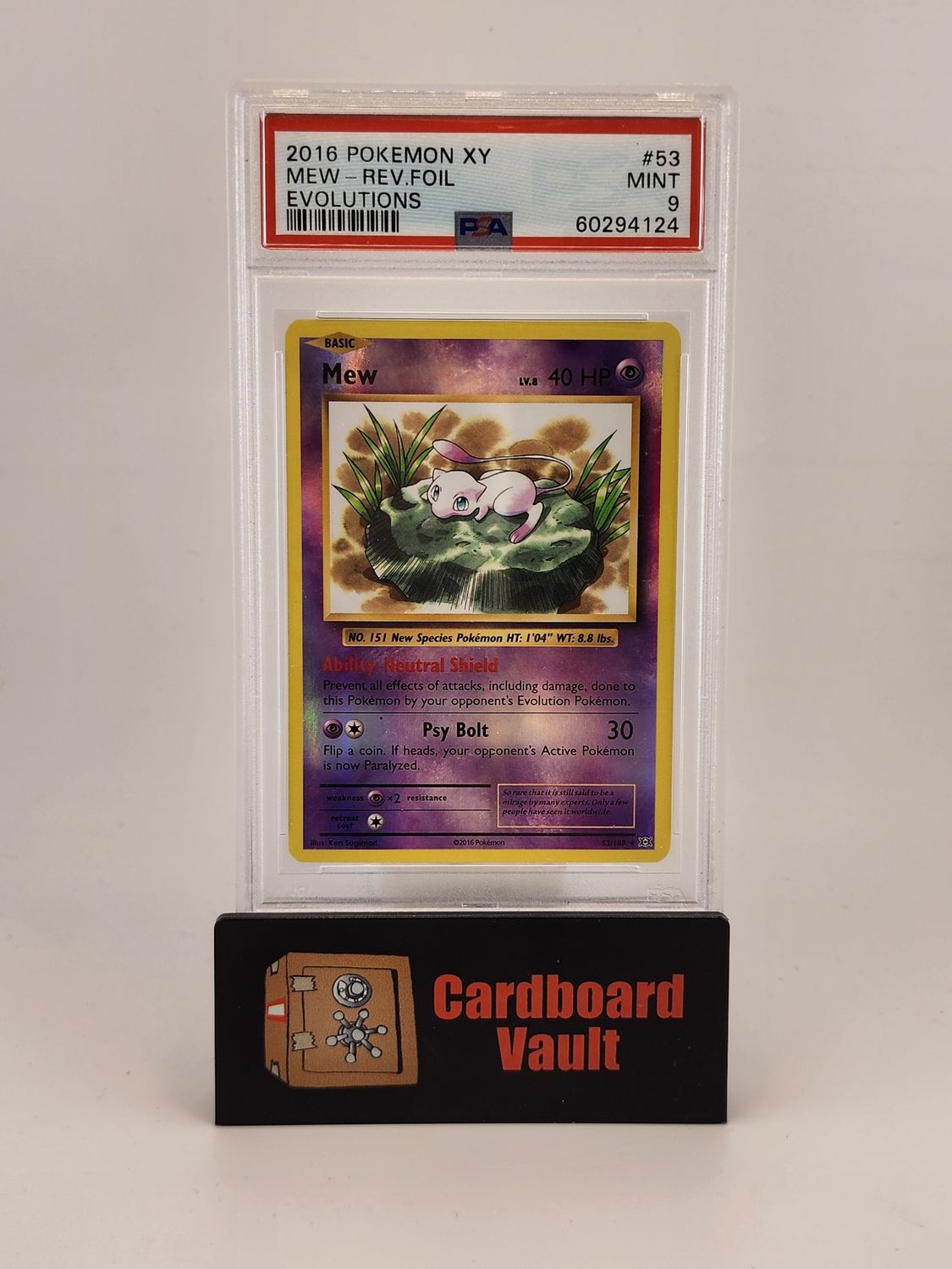 2016 Pokémon Mew Reverse Foil #53 PSA 9 60294124