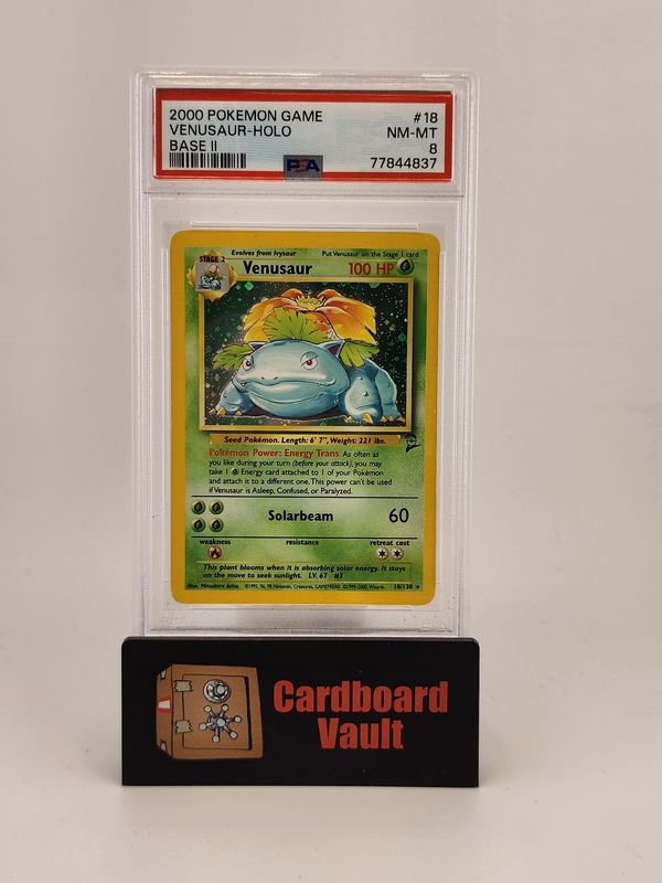 2000 Pokémon Venusaur Holo 18/130 PSA 8 77844837
