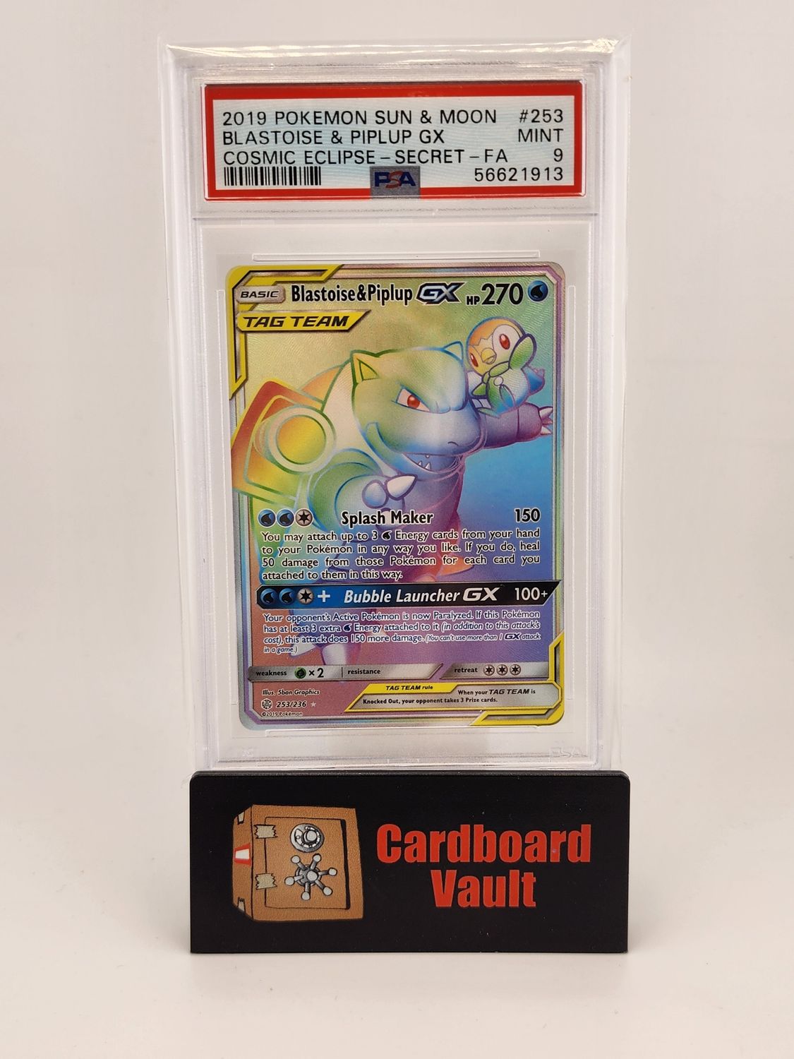 2019 Pokémon Blastoise and Piplup GX PSA 9 56621913