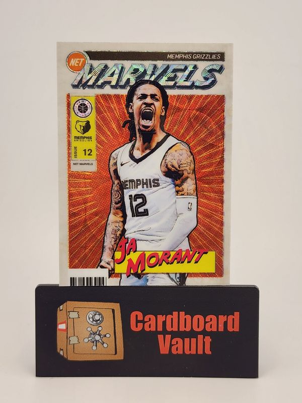 2023-24 Panini Hoops Premium Stock Ja Morant #19 Retro Net Marvels Prizm