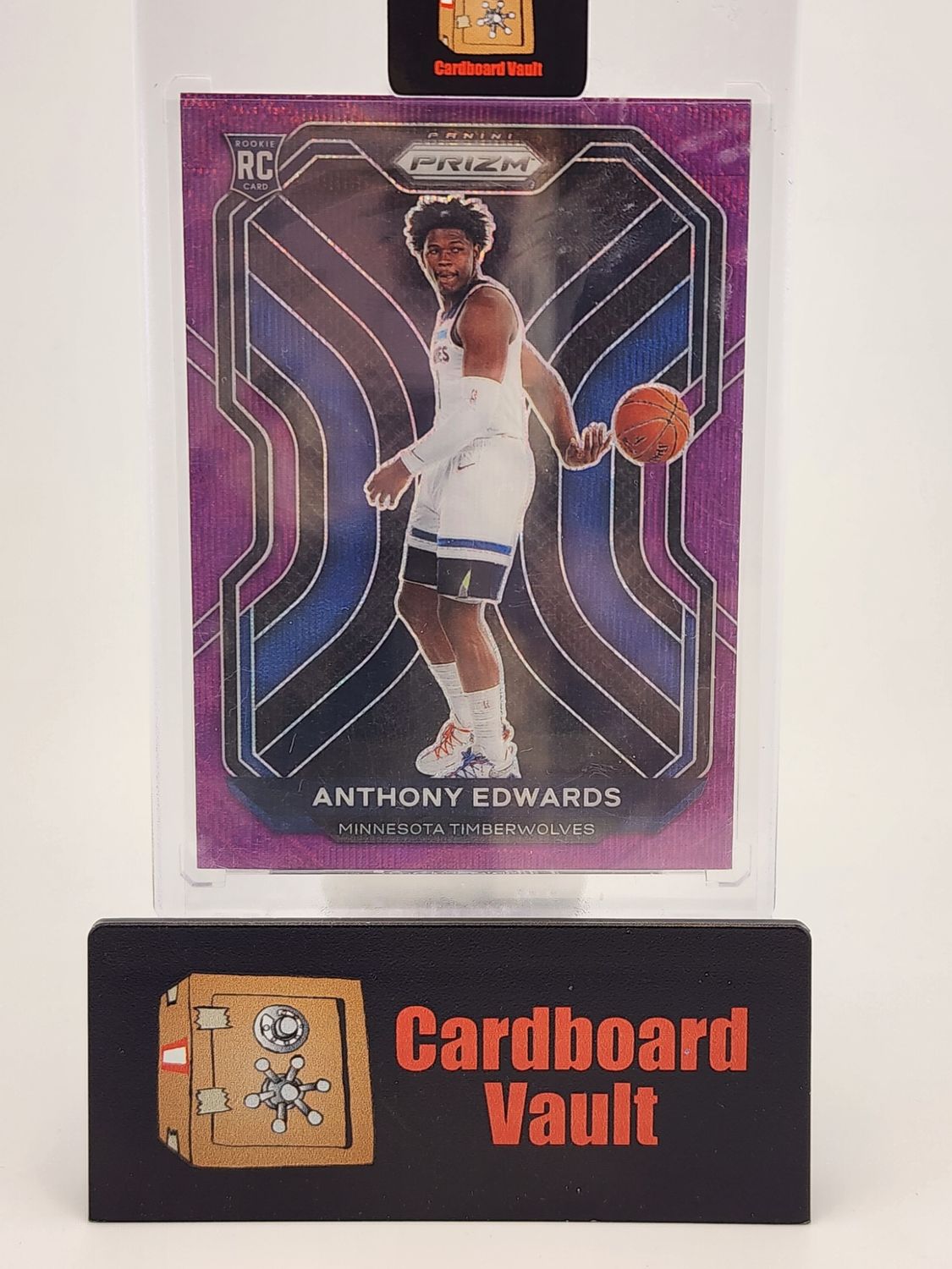 2020-21 Panini Prizm Anthony Edwards RC #258 Purple Wave Prizm
