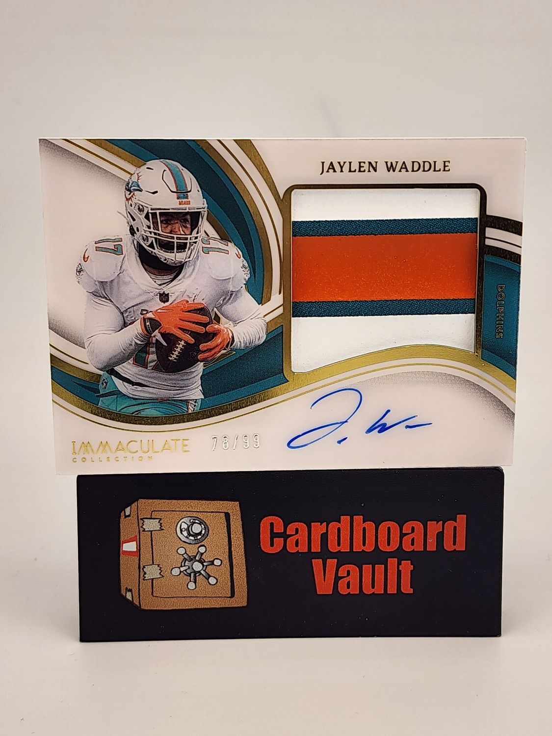 2023 Immaculate Jaylen Waddle #PP-JWA Tri Patch Auto 78/99