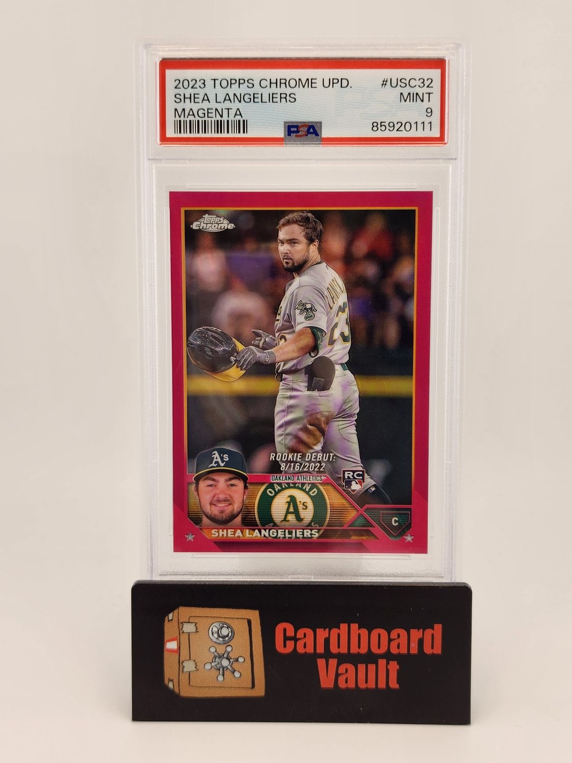 2023 Topps Chrome Update Shea Langeliers #USC32 Pink 332/399 PSA 10 85920111