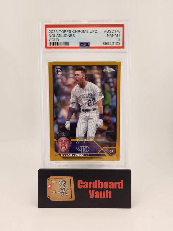 2023 Topps Chrome Update Nolan Jones #USC178 Gold 24/50 PSA 8 85920103