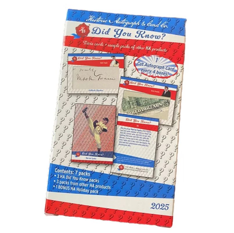 2025 Historic Autographs Did You Know Box
