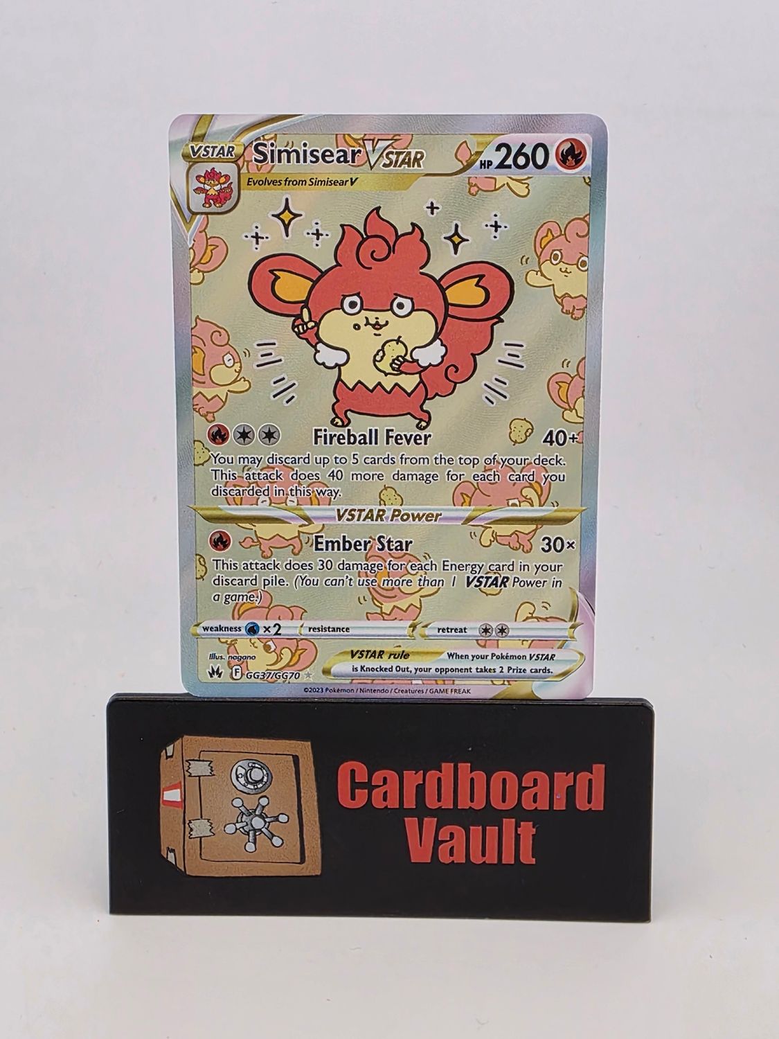 2023 Pokémon Simisear VSTAR Full Art GG37/GG70