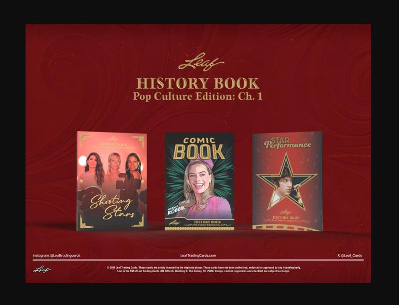 2024 Leaf History Book Pop Culture Edition Chapter 1 Hobby Box