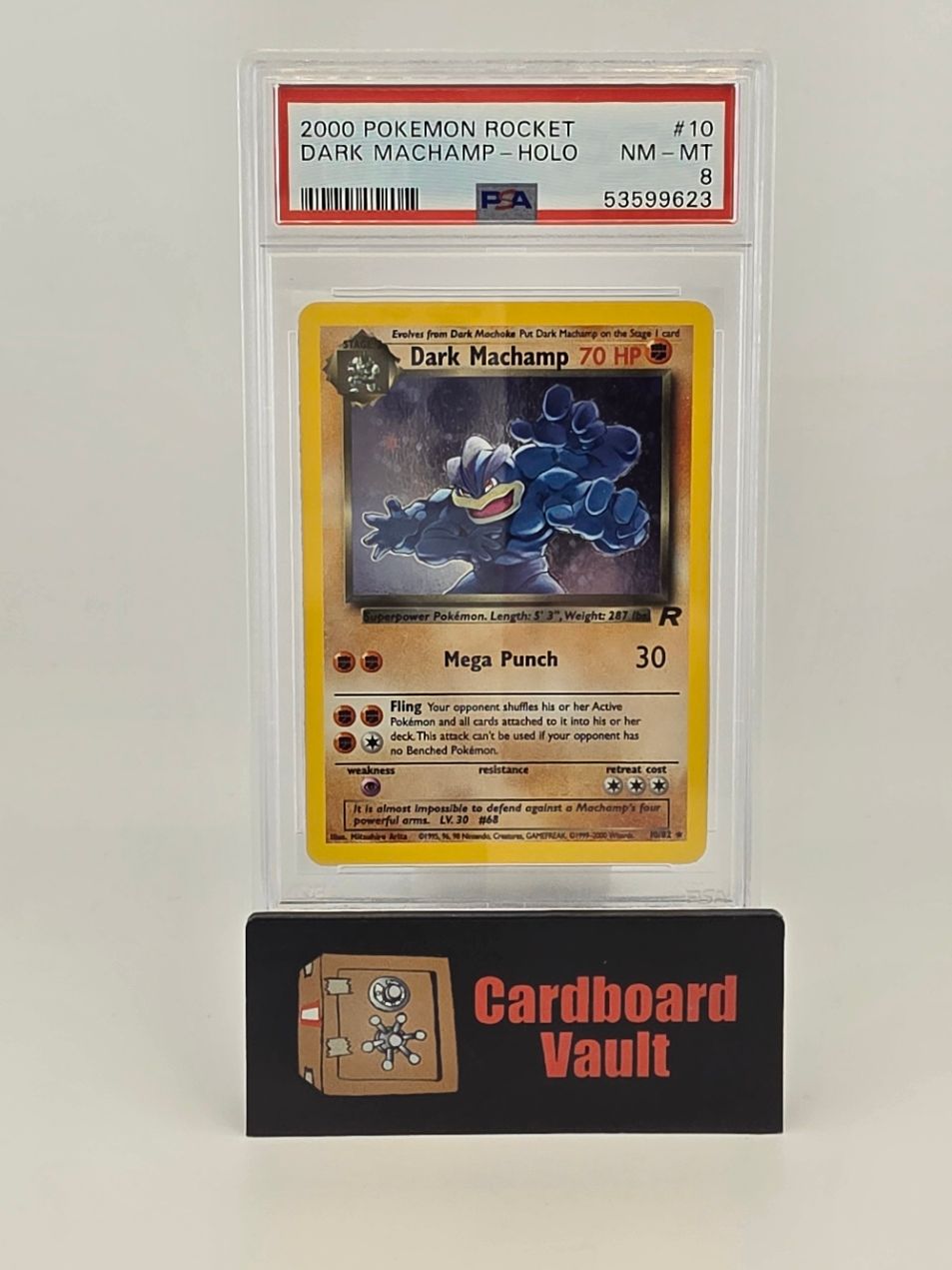 2000 Pokémon Dark Machamp Holo #10 PSA 8 53599623