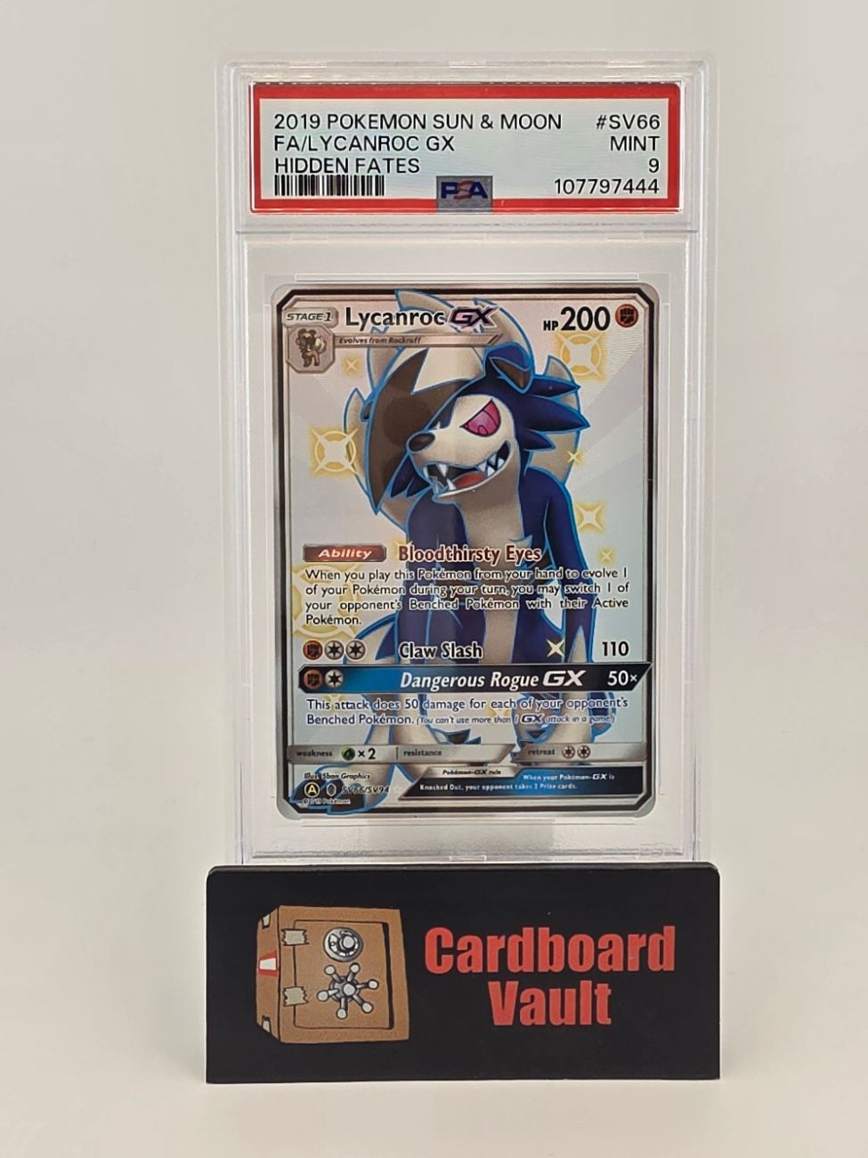 2019 Pokémon Lycanroc GX #SV66 PSA 9 107797444