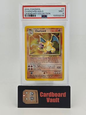 2002 Pokémon Charizard Holo Legendary Collection #3 PSA 9 100532018