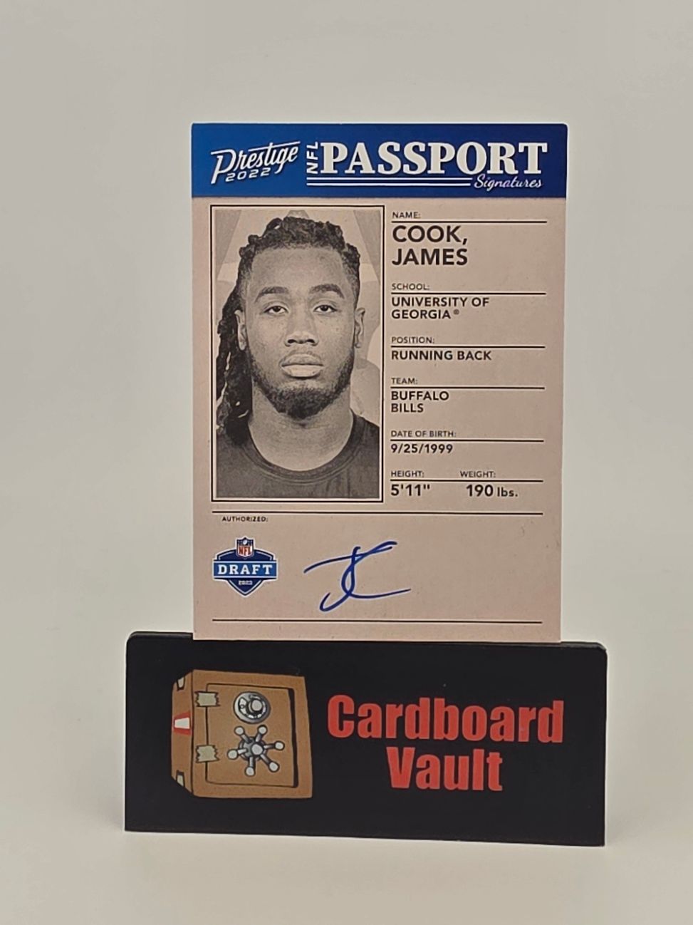 2022 Panini Prestige James Cook NFL Passport Signatures  #NPS-JC