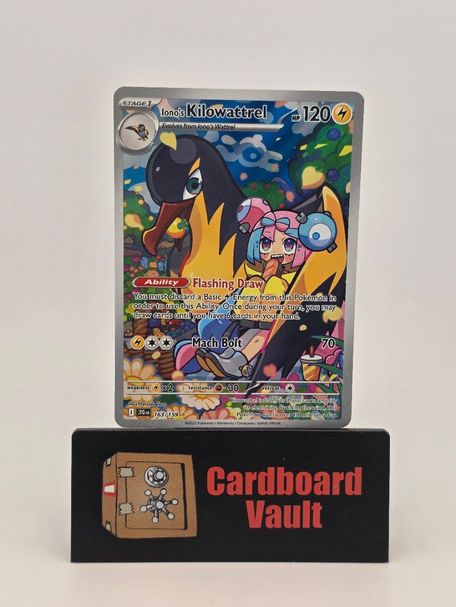 2025 Pokémon Iono&#39;s Kilowattrel 163/159 Full Art