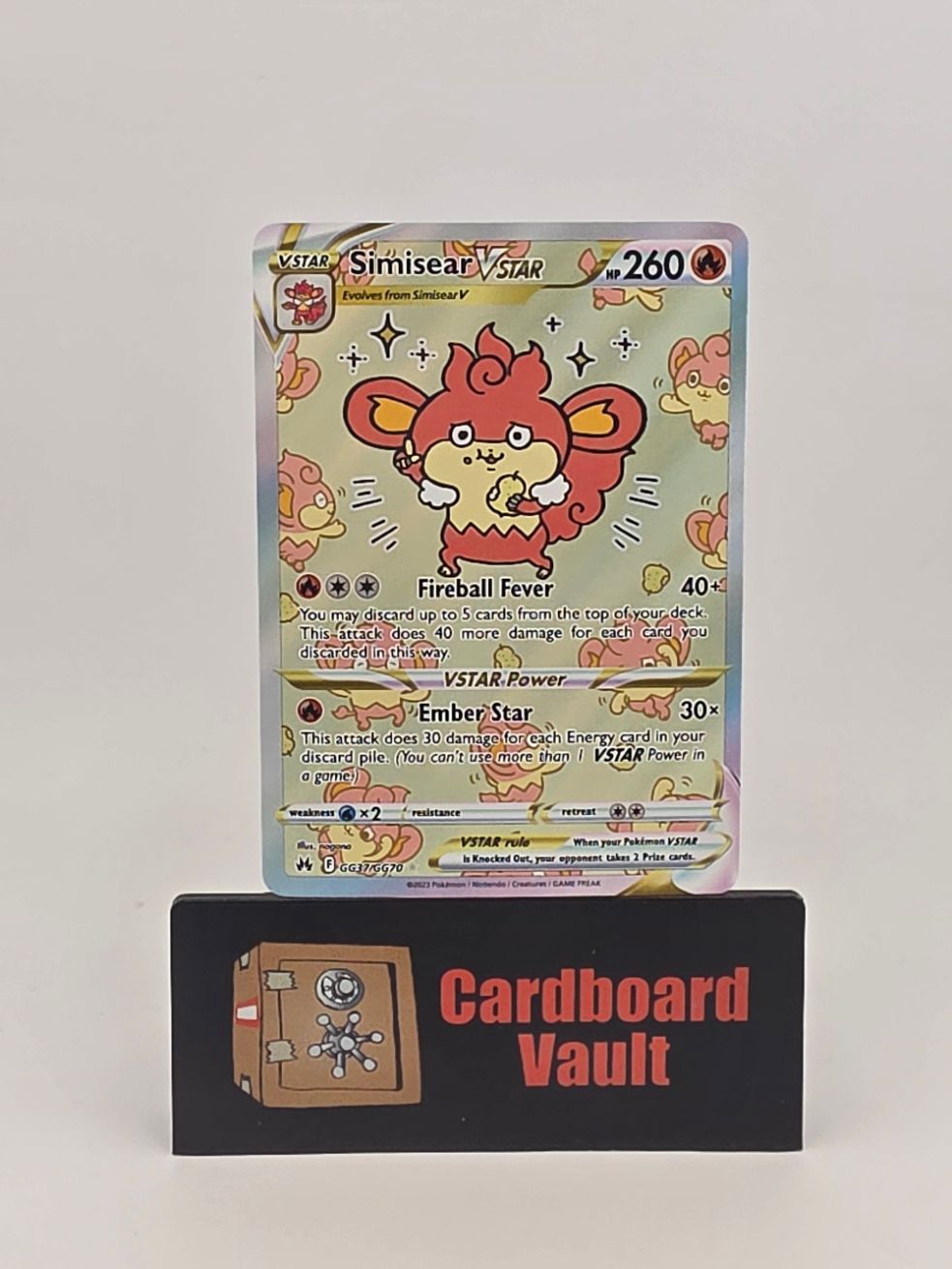 2023 Pokémon Simisear VSTAR Full Art GG37/GG70