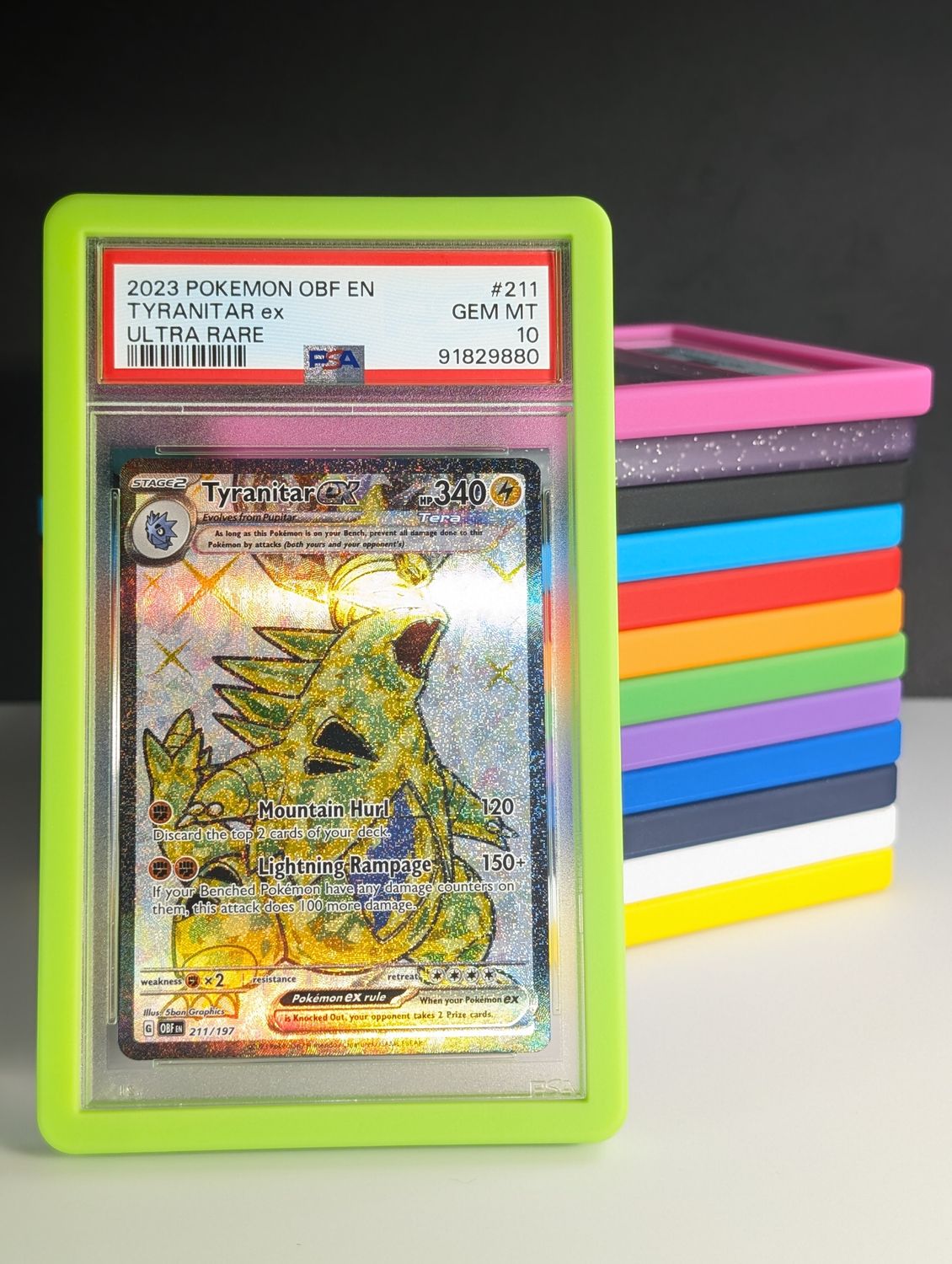 Hobby Defense PSA Slab Bumper Lime Green  (Case Only)