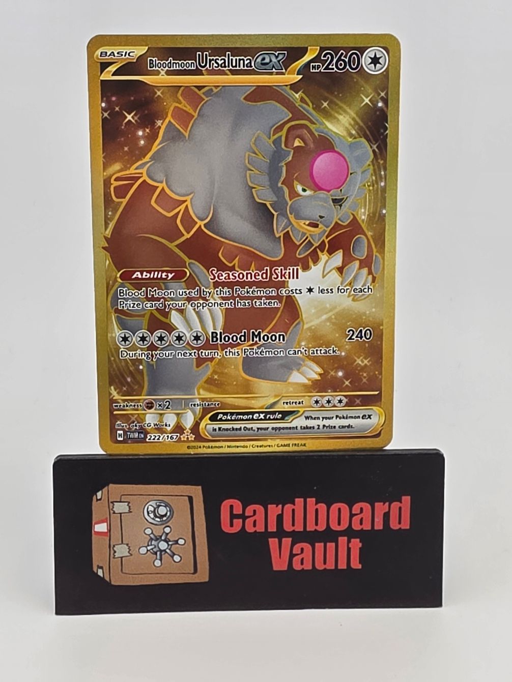 2024 Pokémon Bloodmoon Ursaluna ex 222/167 Full Art
