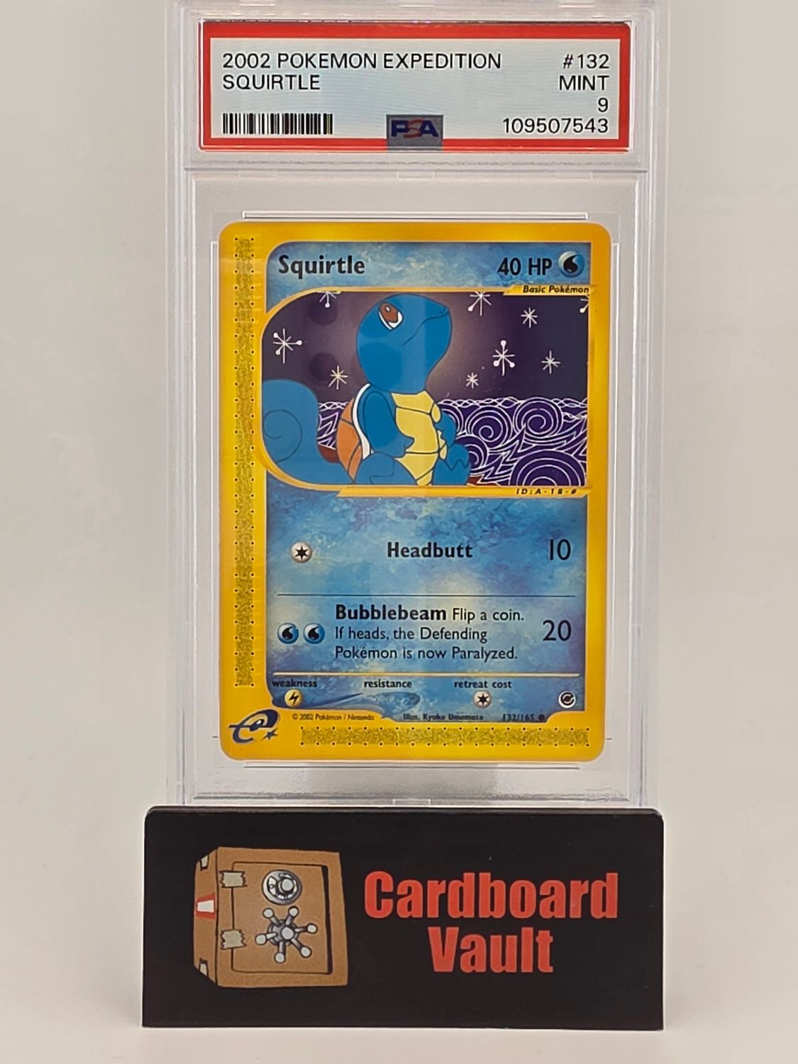 2002 Pokémon Expedition Squirtle  #132 PSA 9 109507543