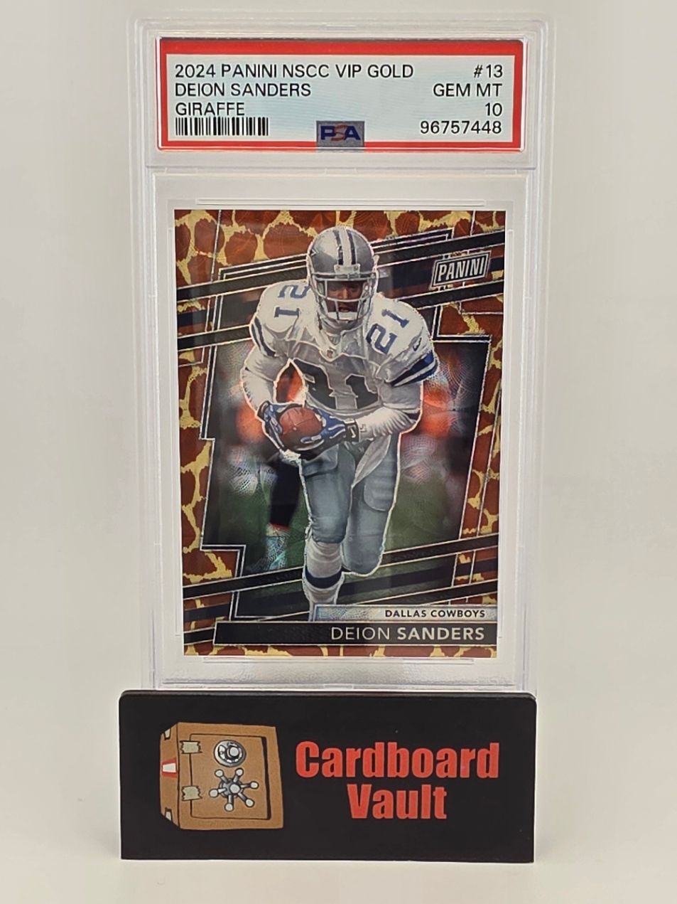 2024 Panini NSCC VIP Gold Deion Sanders Giraffe #13  02/10 PSA 10 96757448