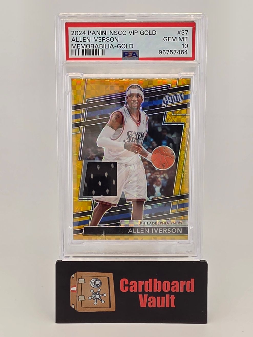 2024 Panini NSCC VIP Gold Allen Iverson Memorabilia Gold #31 10/10 PSA 10 96757464
