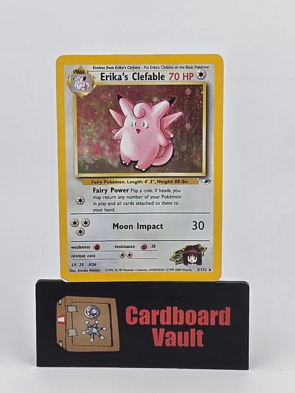 2000 Pokémon Erikas Clefable Holo 3/132
