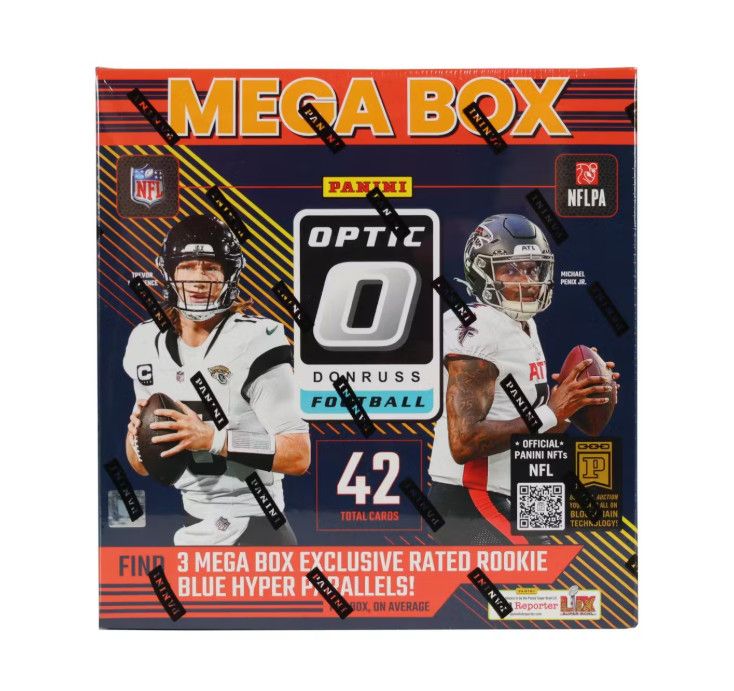 2024 Donruss Optic Football Mega Box (Blue Hyper Parallels)