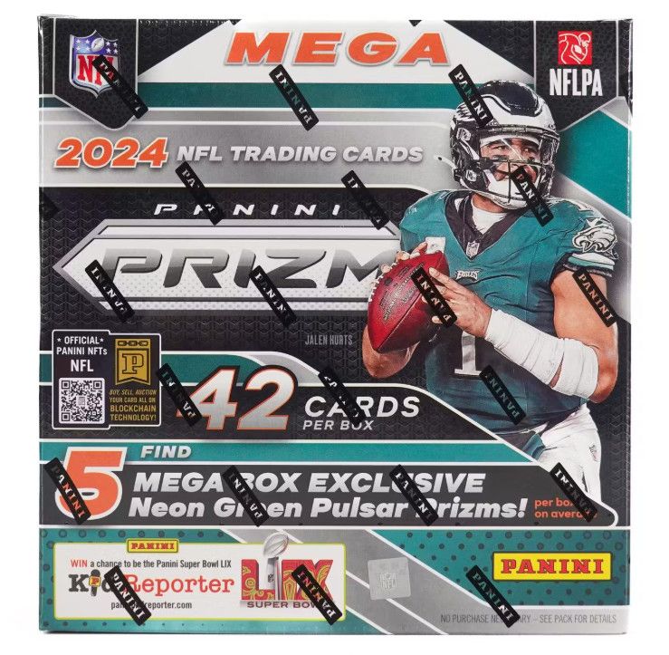 2024 Panini Prizm Football Mega Box (Neon Green Pulsar Prizms)
