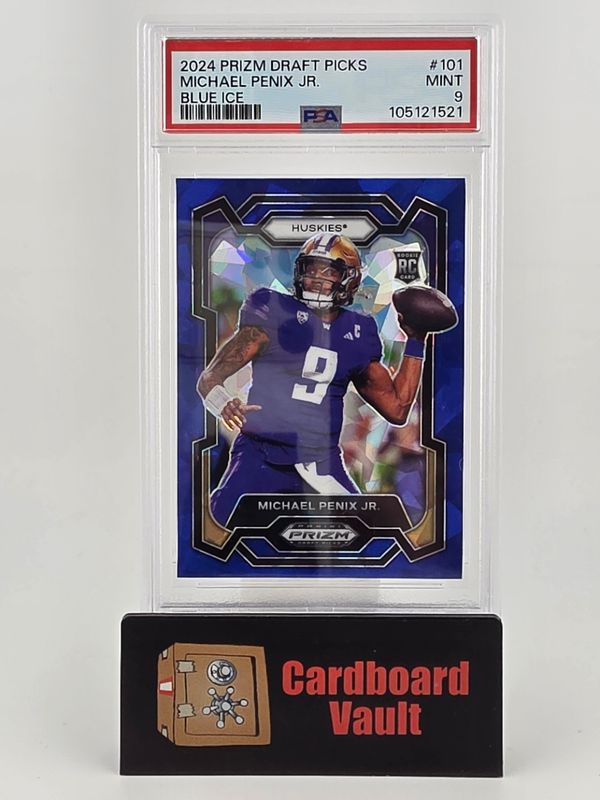 2024 Prizm Draft Picks Michael Penix Jr. #101  Blue Ice 64/99 PSA 9 105121521