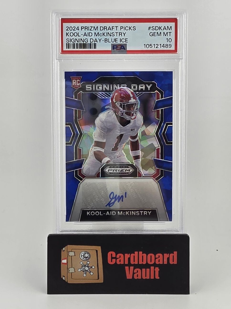 2024 Prizm Draft Picks Kool-Aid McKinstry Signing Day #SD-KAM Blue Ice 61/75 PSA 10 105121489