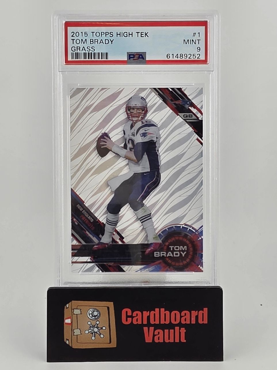2015 Topps High Tek Tom Brady #1 Grass PSA 9 61486252