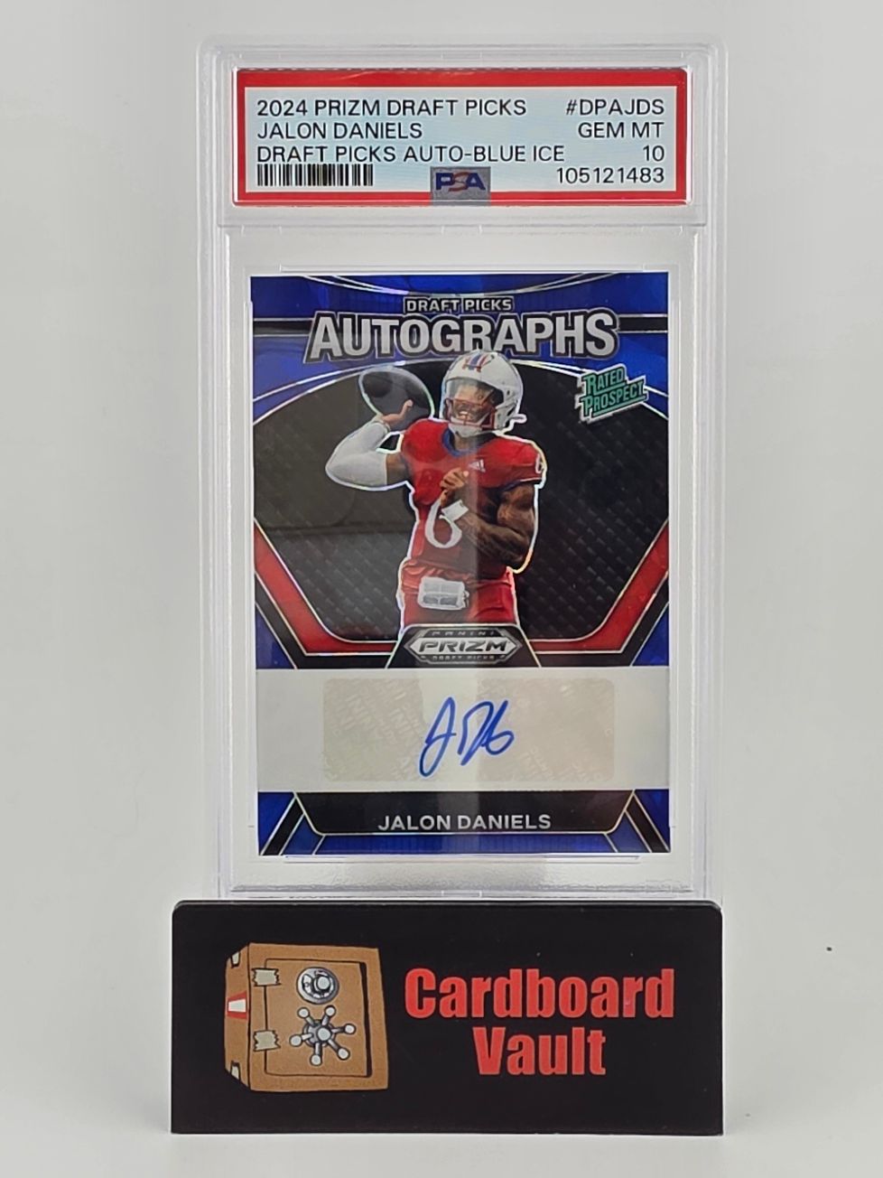 2024 Prizm Draft Picks Jalon Daniels Rated Prospect Draft Picks Autographs #DPA-JDS Blue Ice 29/75 PSA 10 105121483
