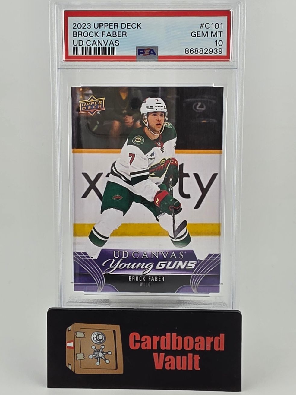 2023 Upper Deck Brock Faber UD Canvas Young Guns  #C101 PSA 10 86882939