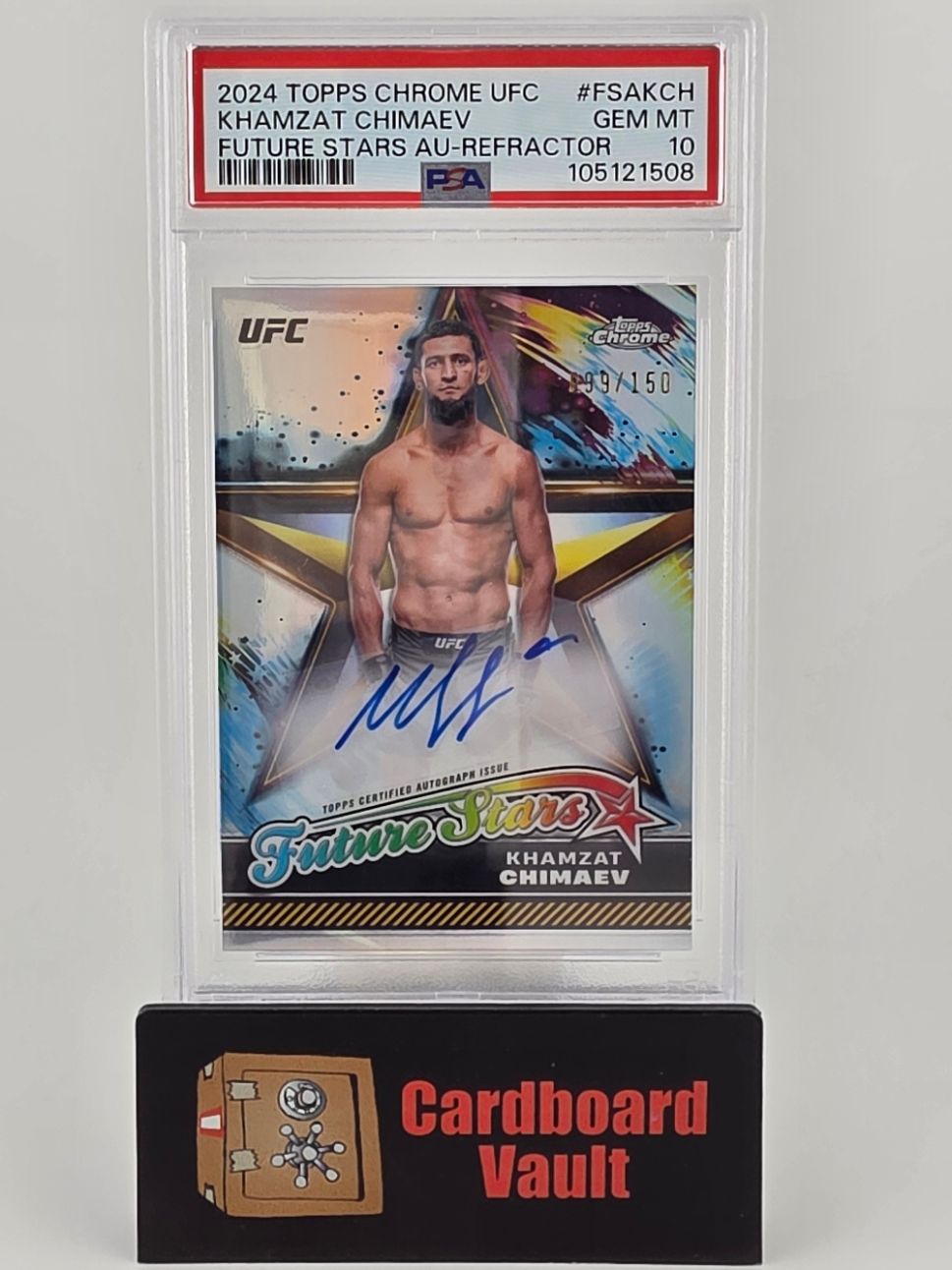 2024 Topps Chrome UFC Khamzat Chimaev Future Stars Autograph #FSA-KCH  Refractor 099/150 PSA 10 105121508