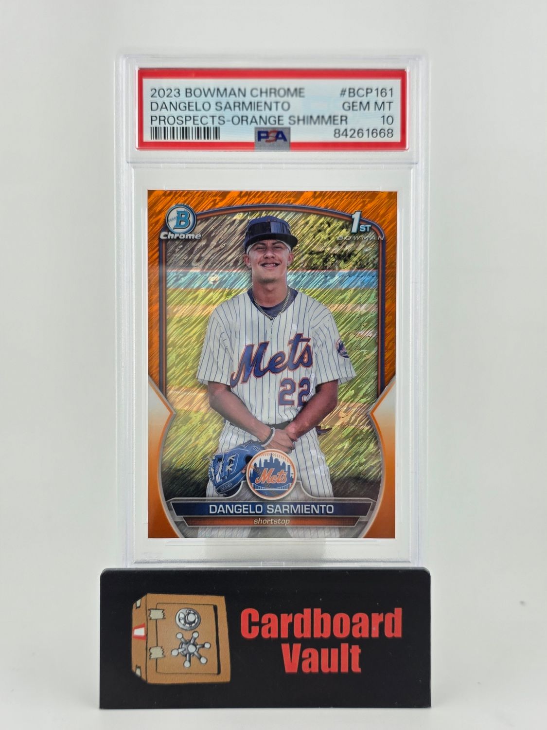 2023 Bowman Chrome Dangelo Sarmiento Prospects #BCP-161 Orange Shimmer 05/25 PSA 10 84261668