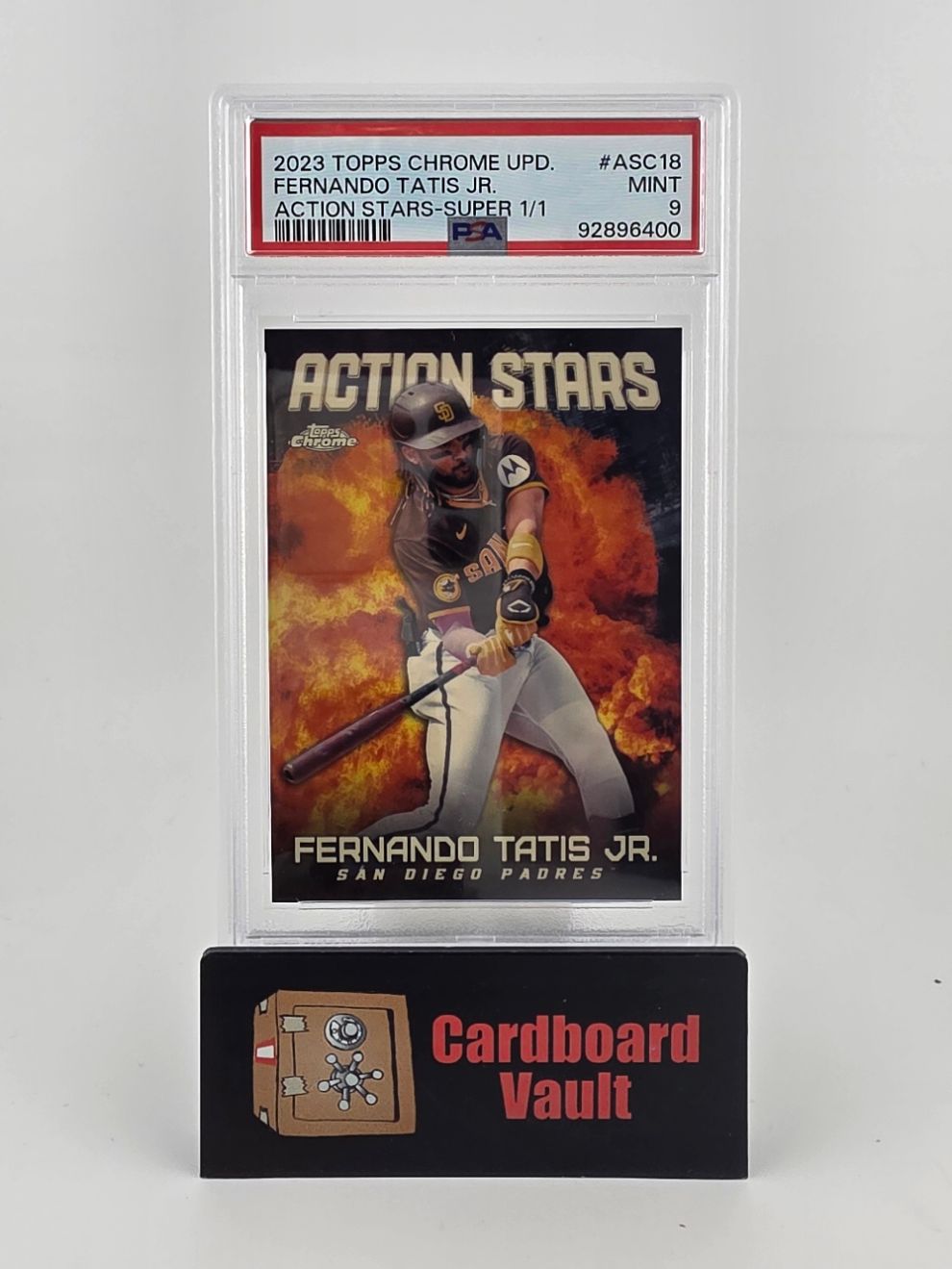 2023 Topps Chrome Update Fernando Tatis Jr Action Stars #ASC-18 Super 1/1 PSA 9 92896400