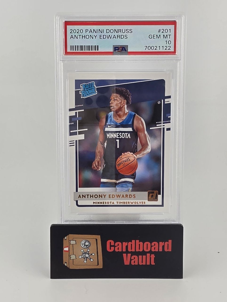 2020 Panini Donruss Anthony Edwards Rated Rookie  #201 PSA 10 70021122