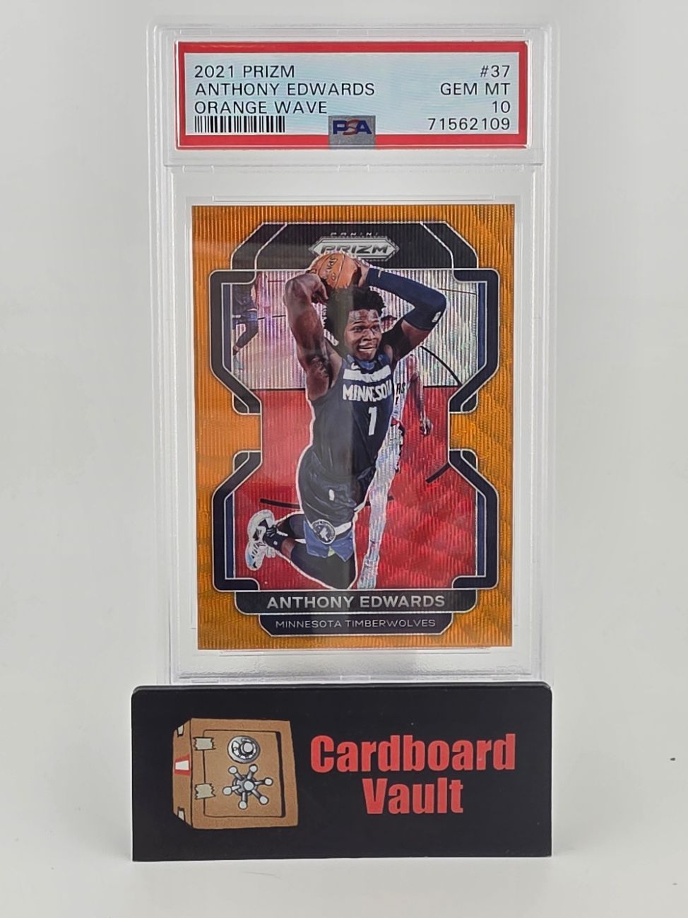 2021 Panini Prizm Anthony Edwards #37 Orange Wave 03/60 PSA 10 71562109