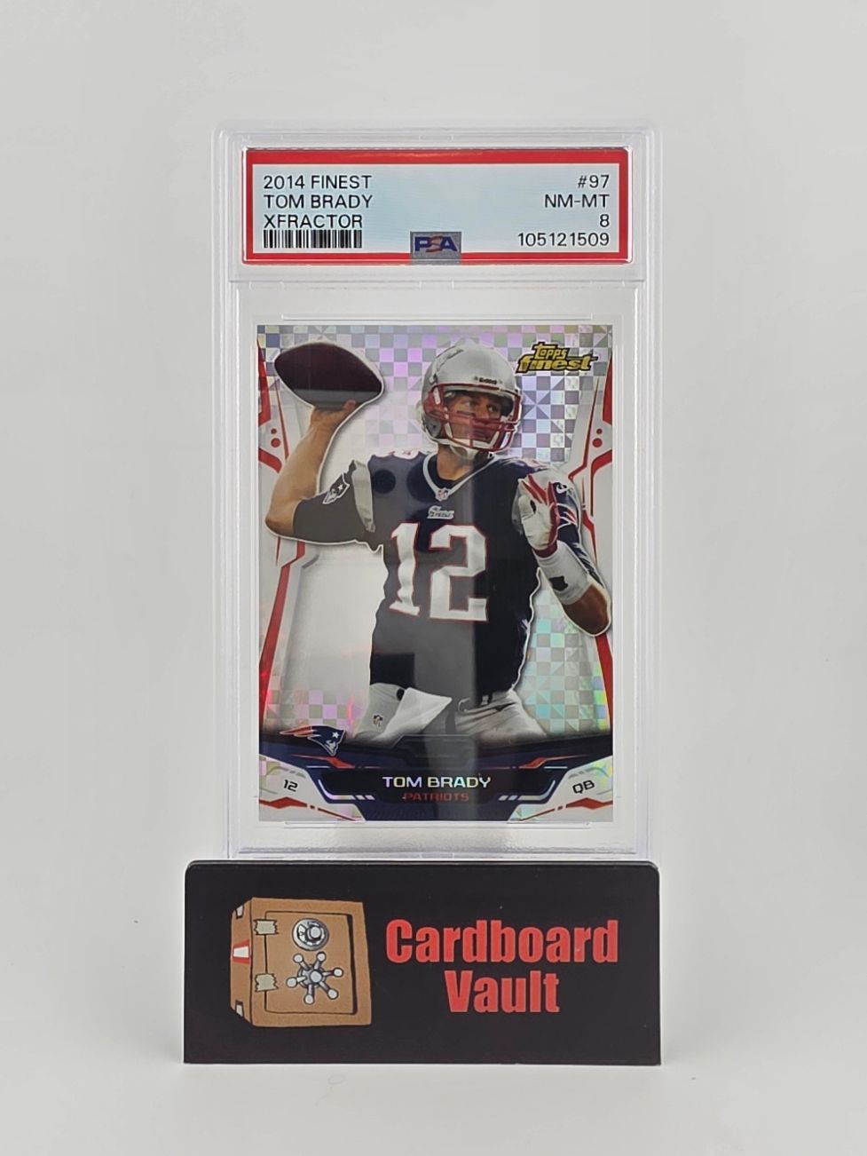 2014 Finest Tom Brady #97 Xfractor PSA 8 105121509