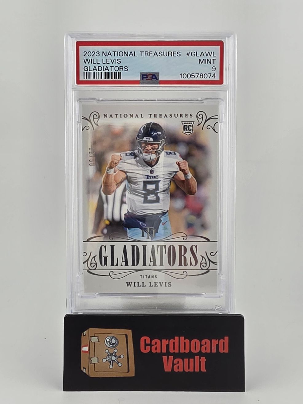 2023 National Treasures Will Levis Gladiators #GLA-WL  12/50 PSA 9 100578074