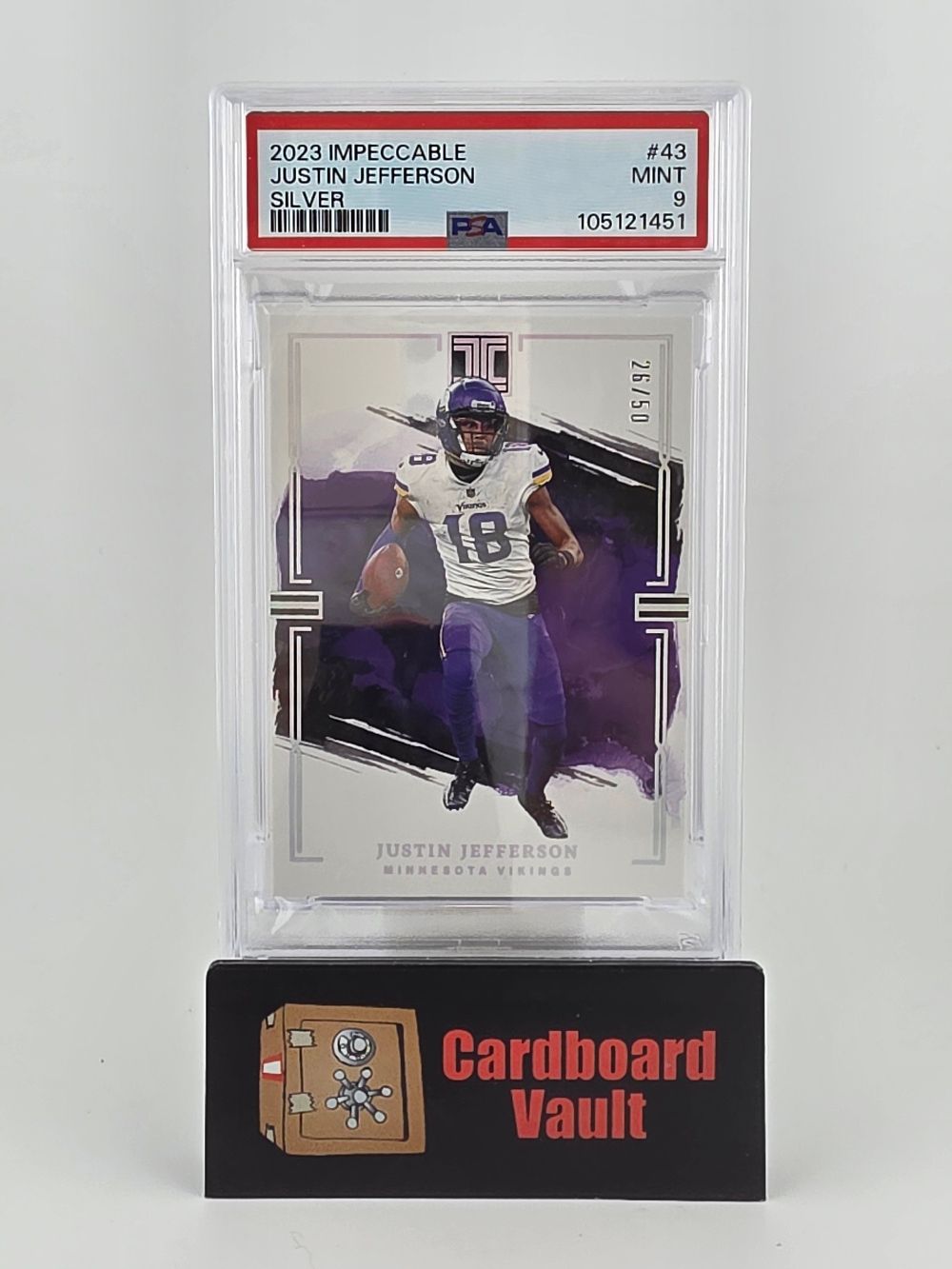 2023 Impeccable Justin Jefferson #43 Silver 26/50 PSA 9 105121451