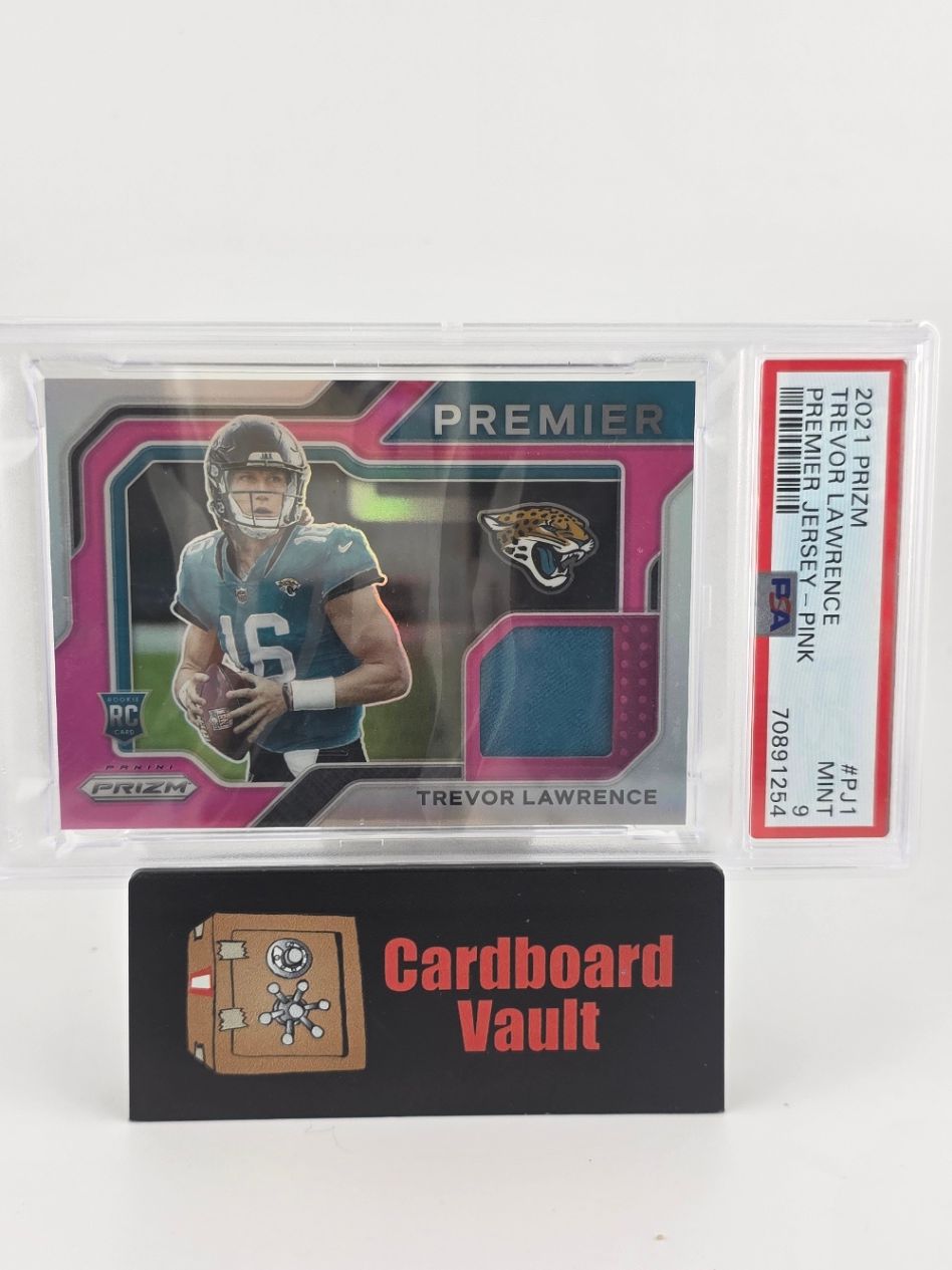2021 Prizm Trevor Lawrence Premier Jersey #PJ1 Pink PSA 9 70891254